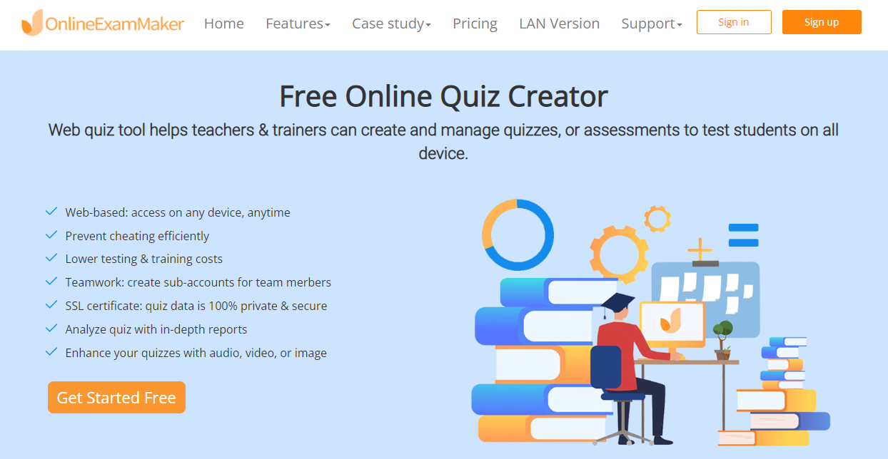 Online Quiz Creator: A New Method to Enhance the Competitiveness of Educational Institutions