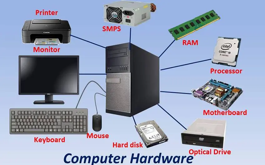 examples of hardware and software