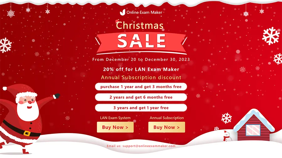 Save Up To $660 – 2023 Christmas & New Year Promotion of OnlineExamMaker