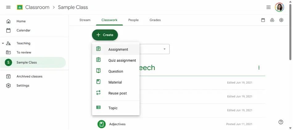 math assignments for google classroom