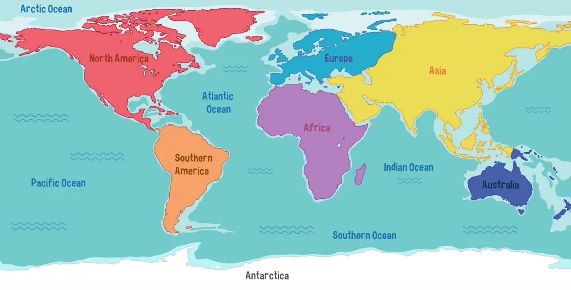 20 Continents And Oceans Quiz Questions and Answers