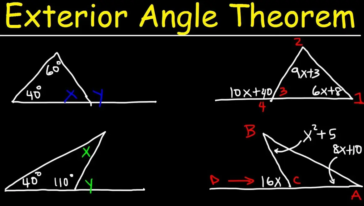 20 Exterior Angle Theorem Quiz Questions and Answers