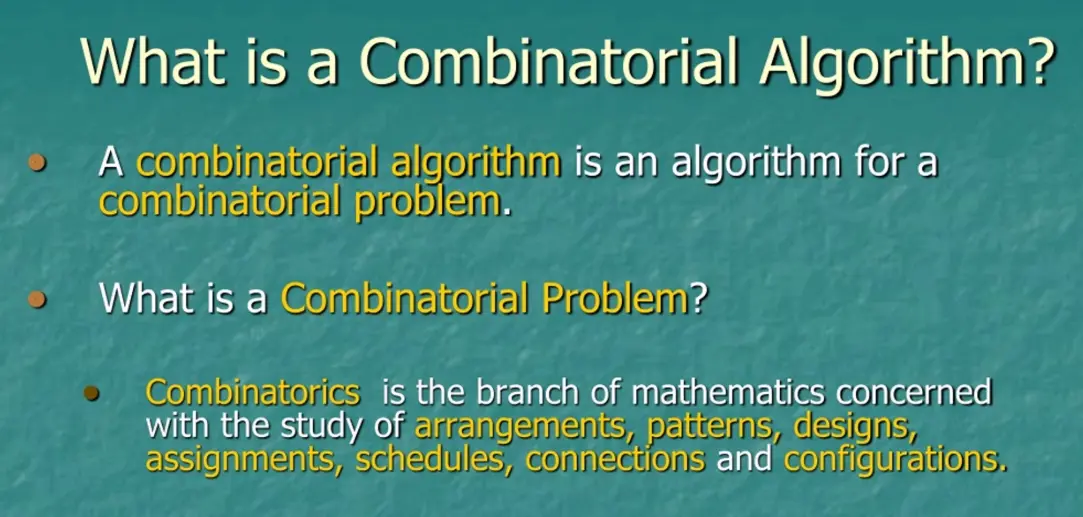 20 Combinatorial Algorithms Quiz Questions and Answers